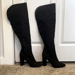 Black over the knee boots